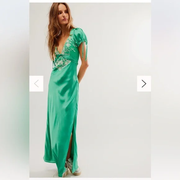 Free People | Dresses | Free People Cooper Maxi Dress In Verdis Green Size  4 | Poshmark